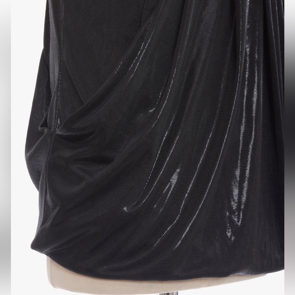 Diane von Fürstenberg Draped Sleeveless Black Top Leeza Womens 2 Lined | L1406 - Picture 5 of 8